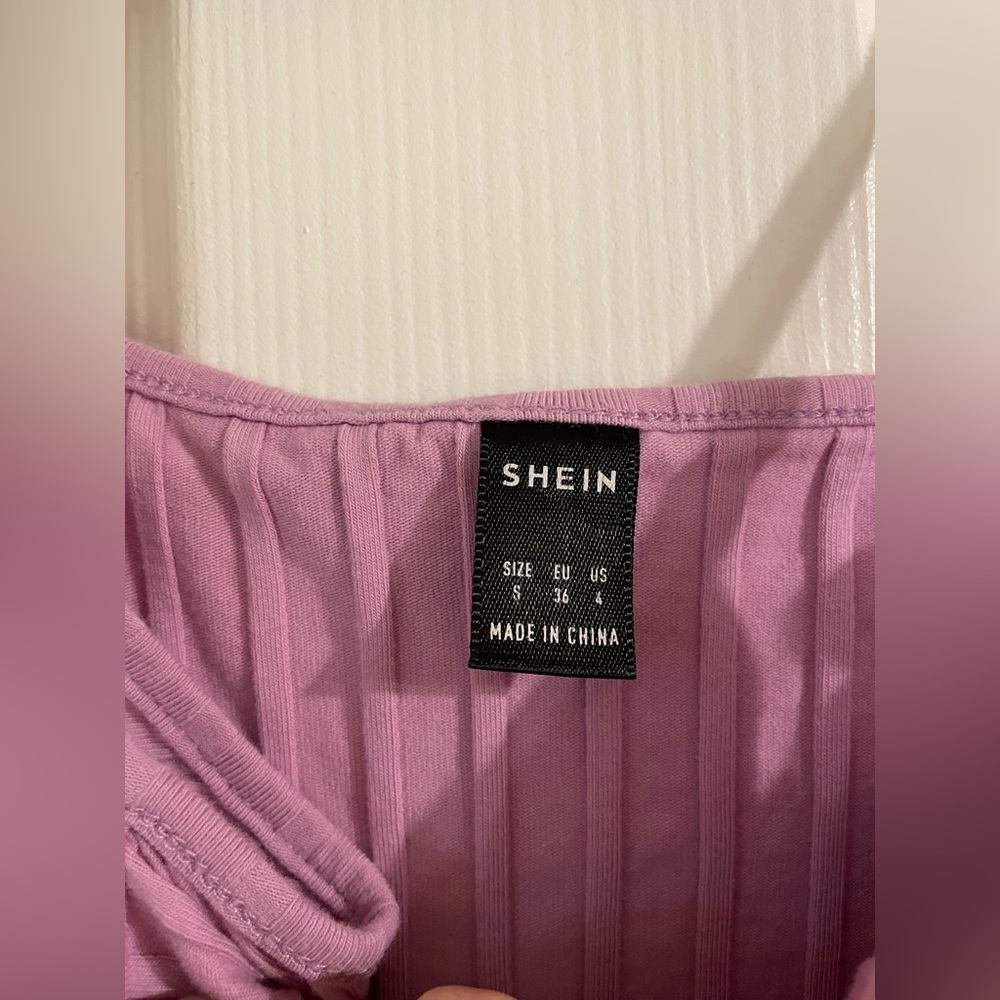Purple Ribbed Bodycon Dress - Picture 3 of 3